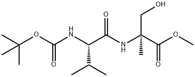 tert-butyloxycarbonyl-valyl-alpha-methylserine methyl ester 结构式