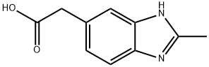 2-(2-甲基-1H-苯并[D]咪唑-6-基)乙酸 结构式