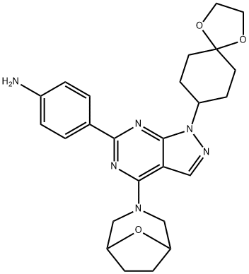 4-(4-(8-氧杂-3-氮杂双环[3.2.1]辛-3-基)-1-(1,4-二氧杂螺[4.5]癸-8 结构式