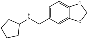N-(1,3-二噁茚满-5-基甲基)环戊胺 结构式
