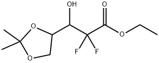 PENTONIC ACID, 2-DEOXY-2,2-DIFLUORO-4,5-O-(1-METHYLETHYLIDENE)-, ETHYL ESTER 结构式