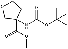 Methyl 3-(Boc-amino)tetrahydrofuran-3-carboxylate 结构式