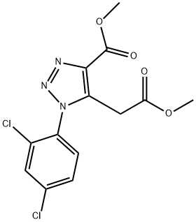 METHYL 1-(2,4-DICHLOROPHENYL)-5-(2-METHOXY-2-OXOETHYL)-1H-1,2,3-TRIAZOLE-4-CARBOXYLATE 结构式