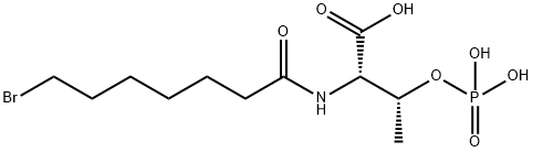 7-bromoheptanoylthreonine phosphate 结构式