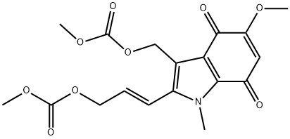 [(E)-3-[5-methoxy-3-(methoxycarbonyloxymethyl)-1-methyl-4,7-dioxo-indol-2-yl]prop-2-enyl] methyl carbonate 结构式