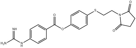 4-(2-succinimidoethylthio)phenyl 4-guanidinobenzoate 结构式