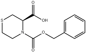 (R)-4-苄氧羰基硫代吗啉-3-甲酸 结构式