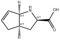 Cyclopenta[b]pyrrole-2-carboxylic acid, 1,2,3,3a,4,6a-hexahydro-, (2alpha,3abeta,6abeta)- (9CI) 结构式