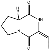 Pyrrolo[1,2-a]pyrazine-1,4-dione, 3-ethylidenehexahydro-, [S-(E)]- (9CI) 结构式