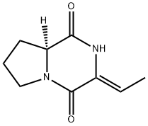 Pyrrolo[1,2-a]pyrazine-1,4-dione, 3-ethylidenehexahydro-, (3Z,8aS)- (9CI) 结构式