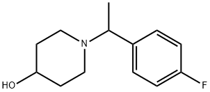 1-[1-(4-氟苯基)乙基]-4-哌啶醇 结构式