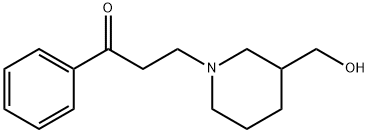 3-[3-(羟基甲基)-1-哌啶基]-1-苯基-1-丙酮 结构式