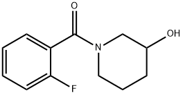 (2-氟苯基)(3-羟基-1-哌啶基)甲酮 结构式