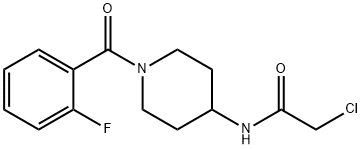 2-氯-N-[1-(2-氟苯甲酰基)-4-哌啶基]乙酰胺 结构式