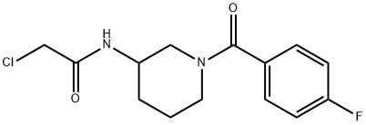 2-氯-N-[1-(4-氟苯甲酰基)-3-哌啶基]乙酰胺 结构式