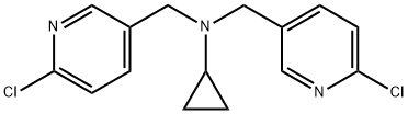 6-氯-N-[(6-氯-3-吡啶基)甲基]-N-环丙基-3-吡啶甲胺 结构式