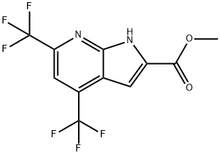 4,6-双(三氟甲基)-1H-吡咯并[2,3-B]吡啶-2-羧酸甲酯 结构式