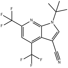 1-(1,1-二甲基乙基)-4,6-双(三氟甲基)-1H-吡咯并[2,3-B]吡啶-3-甲腈 结构式