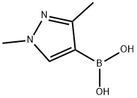 1,3-二甲基-1H-吡唑-4-硼酸 结构式