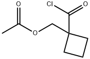 Cyclobutanecarbonyl chloride, 1-[(acetyloxy)methyl]- (9CI) 结构式