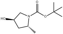 (2R,4R)-N-Boc-4-羟基-2-甲基吡咯烷 结构式