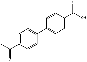 4'-乙酰基-[1,1'-联苯]-4-羧酸 结构式