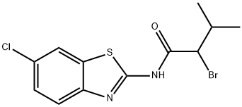 2-BROMO-N-6-CHLORO-2-BENZOTHIAZOLYL-3-METHYL-BUTYRAMIDE 结构式