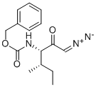 N-alpha-Benzyloxycarbonyl-L-isoleucinyl-diazomethane, (3S,4S)-3-Z-amino-1-diazo-4-methyl-2-hexanone 结构式