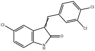 5-CHLORO-3-(3,4-DICHLOROBENZYLIDENE)-OXINDOLE 结构式