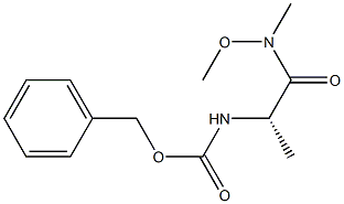 [(2S)-1-[甲氧基(甲基)氨基]-1-氧代丙烷-2-基]氨基甲酸苄酯 结构式