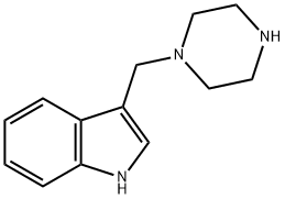 3-(哌嗪-1-基甲基)-1H-吲哚 结构式