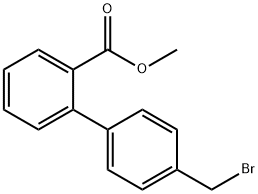 4'-溴甲基-2-甲酸甲酯联苯 结构式