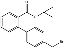 4'-溴甲基联苯-2-甲酸叔丁酯 结构式