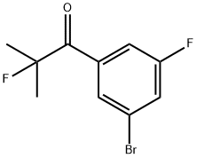 1-(3-溴-5-氟苯基)-2-氟-2-甲基-1-丙酮 结构式