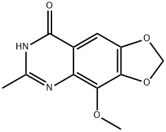 1,3-Dioxolo[4,5-g]quinazolin-8(7H)-one,  4-methoxy-6-methyl- 结构式