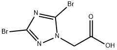 (3,5-二溴-1H-1,2,4-三唑-1-基)乙酸 结构式