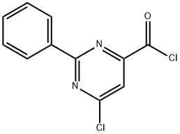 6-Chloro-2-phenyl-4-pyrimidinecarbonyl chloride 结构式