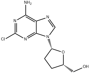 (2S,5R)-5-(6-氨基-2-氯嘌呤-9-基)四氢呋喃-2-基]甲醇 结构式