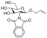 烯丙基2-脱氧-2-邻苯二甲酰亚氨基-Β-D-吡喃葡萄糖苷 结构式