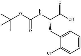 BOC-L-2-氯苯丙氨酸 结构式