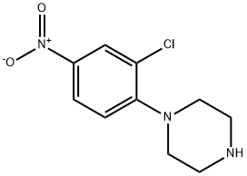 2-氯-4-硝基苯基哌嗪 结构式