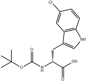 BOC-5-氯-D-色氨酸 结构式