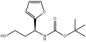 TERT-BUTYL N-[1-(FURAN-2-YL)-3-HYDROXYPROPYL]CARBAMATE 结构式