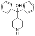 α,α-二苯基-4-哌啶甲醇 结构式