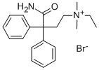 3-carbamoyl-3,3-diphenylpropyl(ethyl)dimethylammonium bromide 结构式