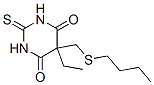 5-[(Butylthio)methyl]-2,3-dihydro-5-ethyl-2-thioxo-4,6(1H,5H)-pyrimidinedione 结构式