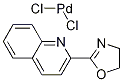 二氯[2-(4,5-二氢-2-噁唑基)喹啉]钯(II) 结构式