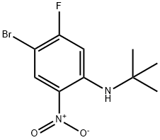 4-溴-N-(叔丁基)-5-氟-2-硝基-苯胺 结构式