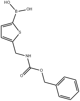 5-((BENZYLOXYCARBONYLAMINO)METHYL)THIOPHENE-2-BORONIC ACID 结构式