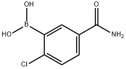 5-CARBAMOYL-2-CHLOROPHENYLBORONIC ACID 结构式